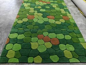 Tapis de tapis tufté vert à motif de galets 5x8 pieds tapis de sol inspiré de la nature tapis de Style Nature moderne pour les hôtels modernes - Product Image 3