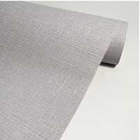 Papier peint en vinyle PVC ignifuge et résistant à la fumée, texture tissu, pour hôtels, maisons et lieux de divertissement, avec solutions de conception graphique