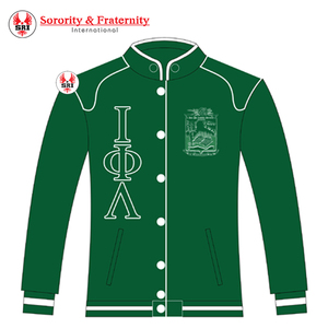Iota phi Lambda เสื้อแจ็กเก็ตสำหรับแข่งขันผ้าคอตตอนปักลายสำหรับผู้หญิงเสื้อแข่ง - Product Image 6
