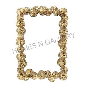 High Quality Metal Antique Lotus leaf Indoor <b>Wall</b> Decorative <b>Mirror</b> At Very Low Price From Indian Manufacturers And Exporters - Product Image 1