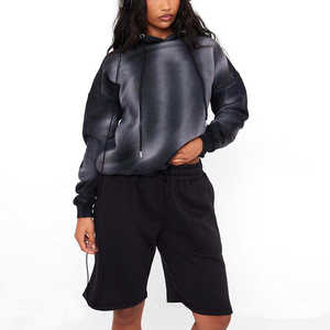 Sweat-shirt pour femme de qualité supérieure, délavé au soleil, lourd, surdimensionné, décontracté, anti-boulochage, respirant - Product Image 1