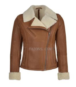 Veste aviateur en peau de mouton véritable pour femme B3, veste bomber en cuir d'agneau, veste de motard, veste décontractée, mode, fourrure chaude, veste de fourrure - Product Image 4