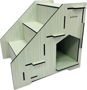 Casa para gatos modelo de paso moderno: un santuario elegante de varios niveles para gatos, diseñado para jugar, descansar e integración elegante en el hogar - Product Image 1