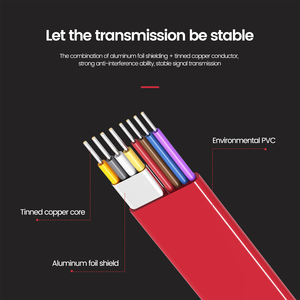 Cable DE DATOS SATA de 50cm para HDD SSD 6Gbps con clip de metal 1x recto + 1x conector de tipo doméstico de 90 ° rojo con conectores de ángulo recto - Product Image 4
