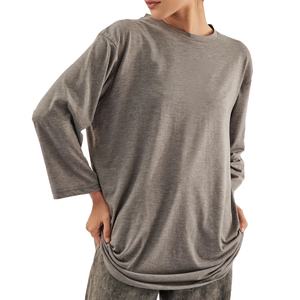 Vente en gros 100% coton T-shirts surdimensionnés pour hommes bonne qualité été Street Wear respirant goutte épaule O cou Logo personnalisé - Product Image 2