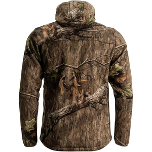 Veste polaire chaude 2025 pour homme, coupe ample, à capuche, avec poches zippées, personnalisable, respirante, imperméable et coupe-vent, idéale pour la chasse - Product Image 2