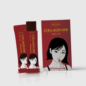 [WELLINUS] Bâtonnets de gelée de collagène marin à faible poids moléculaire, saveur sucrée, boîte instantanée 200g - Product Image 1