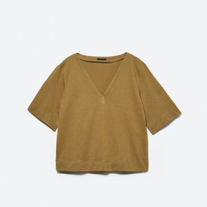 เสื้อยืดแขนสามส่วนสำหรับผู้หญิง,เสื้อยืดแขนสามส่วนได้รับการออกแบบตามความต้องการ - Product Image 4