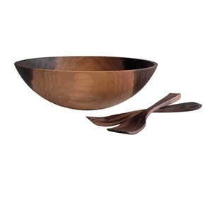 Cuenco de madera de acacia ecológico, dos cucharas para el hogar, hoteles, restaurantes, bares, catering, camping - Product Image 3