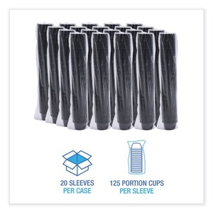 Boardwalk 2 Oz. Vasos de Polipropileno para Soufflé/Porciones, 2500 Unidades por Caja, Vasos Desechables en Color Negro - Product Image 5