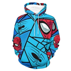 Sudadera con capucha oversize al por mayor, sudaderas con capucha lisas, logotipo personalizado, estampado por sublimación 3D, diseño de anime y dibujos animados para hombre, sudadera con capucha de punto. - Product Image 4