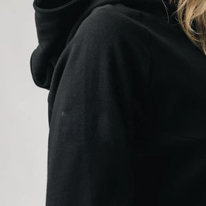 เสื้อถักมีฮู้ดของผู้หญิงเสื้อเอวลอยปักลายเป็นมิตรกับสิ่งแวดล้อมระบายอากาศได้พร้อมโลโก้ด้านหน้าสำหรับฤดูใบไม้ร่วง - Product Image 4