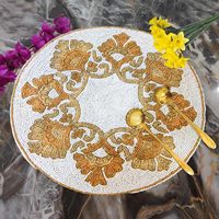 Set de table international Falah, broderie artisanale, motif floral, perlé, pour salle à manger, achat en gros 2026