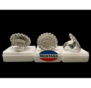 แหวนฝังเพชรแบบอเมริกันชุบเคลือบสีทองและเงินเหมาะสำหรับผู้หญิงและเด็กผู้หญิงที่มีสไตล์ในทุกโอกาส - Product Image 4