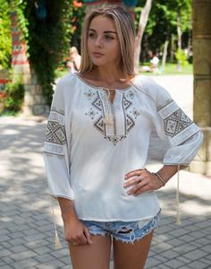 Elegante Blusa Casual de Popelina para Mujer - Idea de Regalo Étnica Perfecta para el Verano - Product Image 1