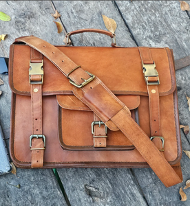 Porte-documents en cuir pour ordinateur portable personnalisé hommes, monogramme croix corps ordinateur fronde cadeaux pour lui porte-documents en cuir homme - Product Image 2