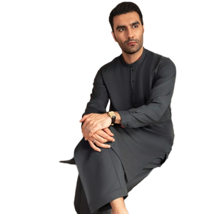 Conjunto de Kurta de lujo para hombres | Shalwar Kameez tradicional para Eid - Product Image 1