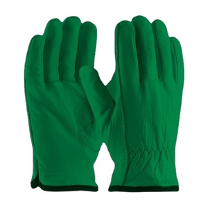 Premium Customizable Cowhide Grain Leather Safety <b>Gloves</b> Elastic Wristlet 11 oz Thickness Latex-Free for Driving Gardening - Product Image 4