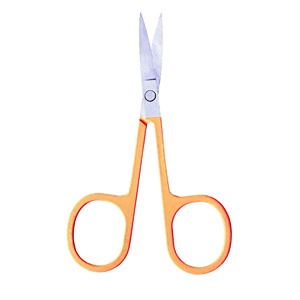 Tijeras para Cejas de Acero Inoxidable con Hoja Recta y Logotipo Personalizado, Herramienta de Corte de Precisión para Belleza - Product Image 1