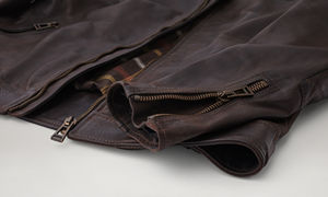 Veste en cuir pour homme élégante noire d'hiver 2026, toutes tailles, avec logo personnalisé et fermeture éclair, veste à étiquette privée - Product Image 4