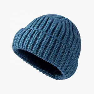 Wholesale Warm Winter 100% Polyester Unisex Casual Jacquard <b>Hat</b> Plain Knitted <b>Beanie</b> Cap Custom Digital Printed Logo Cuffed - Product Image 2