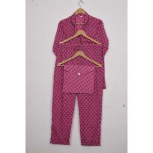 Conjunto de Pijama de 2 Piezas para Mujer, Cuello en V Informal, 100% Algodón Satinado, Cintura Elástica, Transpirable, Estampado de Letras, Largo Completo - Product Image 4