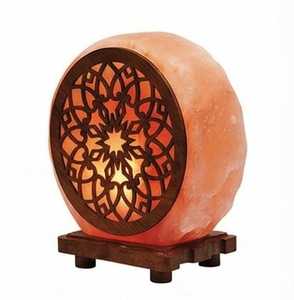 Lampe de sel de l'Himalaya à motif arabe 3D du Pakistan, lumière nocturne en forme 3D, techniques de polissage brut pour la décoration intérieure Feng Shui - Product Image 4