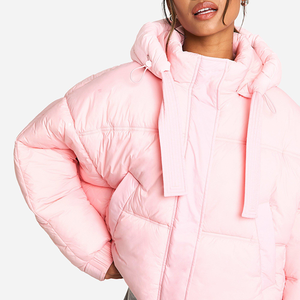 Chaqueta de Invierno Personalizada 2026 para Mujer, Abrigo Acolchado con Capucha, Chaqueta Corta de Plumón para Mujer - Product Image 5