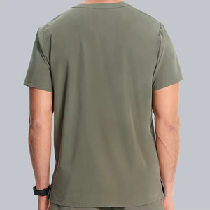 Female Medical <b>Scrub</b> <b>Top</b> Shirts Custom Made Workwear Medical Short Sleeve <b>Scrubs</b> Jersey <b>Tops</b> By Pakistan - Product Image 2
