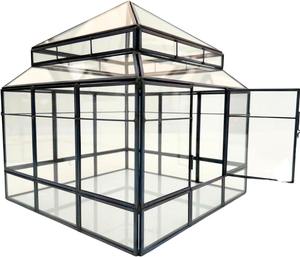 เทอร์ราเรียมแก้วสไตล์บ้านทรงเสน่ห์สำหรับพืชในร่มกล่องโชว์พืชอวบน้ำตกแต่งสวนขนาดเล็กบ้านสำเนียง - Product Image 6