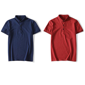 Streetwear couleur unie t-shirt personnalisé brodé impression logo uni 100% coton polyester hommes polos personnalisés - Product Image 6