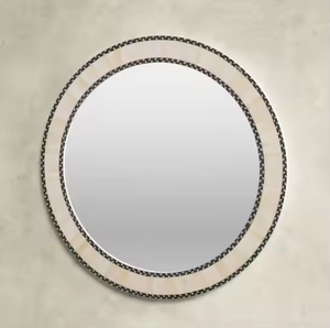 Miroir mural motif moderne salle de bain mur maison décorative à la main os par croissant artisanat - Product Image 1