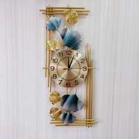 Horloge murale en laiton de luxe design décoratif moderne pour le salon élégant poli mur art horloge eau sûr premium décor à la maison