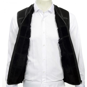 Gilet en cuir léger de haute qualité pour hommes avec logo personnalisé, style décontracté, respirant, pour l'hiver à bas prix - Product Image 4
