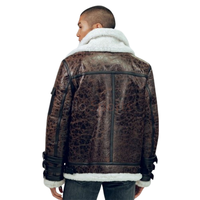 Manteau d'hiver en cuir véritable et fourrure de mouton pour homme 2025 – Personnalisable, respirant, coupe-vent, écologique et chauffant