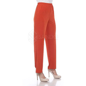 Pantalones acampanados de etiqueta privada para mujer, pantalones acampanados de Color sólido para mujer, pantalones acampanados con bolsillos laterales a la venta - Product Image 2