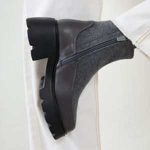 [JSHOE] Botines de Plataforma con Forro de Piel Sintética y Tacón Grueso para Mujer, Cálidos para Invierno, Antideslizantes y Cómodos - Product Image 6