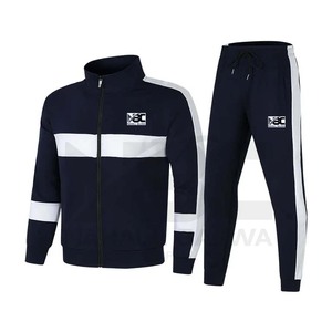 Ensemble de survêtement polaire pour homme avec logo personnalisé de haute qualité, veste zippée intégrale et pantalon de jogging, séchage rapide et respirant - Product Image 6