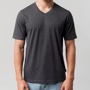 Camisetas de algodón con cuello redondo para hombre, camisetas regulares de alta calidad, camisetas ligeras de manga corta a granel, mezcla de colores personalizados - Product Image 1