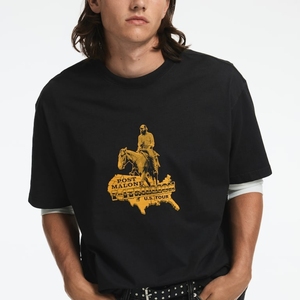 เสื้อยืดกีฬาแขนสั้นผ้าฝ้ายโพลีเอสเตอร์โอเวอร์ไซซ์เสื้อเปล่าแบบเรียบ - Product Image 5