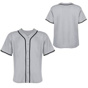 Maillot de baseball à manches courtes pour hommes, chemise à boutons unie à la mode hip-hop, maillot vierge de tailles différentes, t-shirt S-XXXL pour hommes - Product Image 2