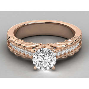 Bague solitaire en or 14 carats pour femmes avec diamant cultivé en laboratoire - Product Image 6