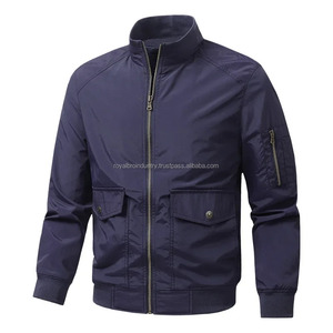 Chaqueta de vuelo informal de nuevo estilo para hombre, chaqueta de invierno de talla grande con cremallera lavada y cuello levantado, multibolsillos para ocio de primavera y otoño - Product Image 5