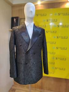 #241 Costume de smoking anti-rides respirant en laine 100% pour hommes et femmes, vêtements d'affaires/formels plissés sur le devant 2023 - Product Image 3