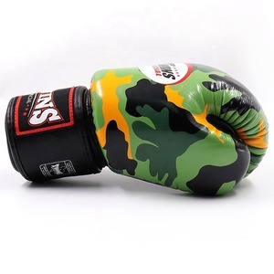 Guantes de Boxeo Twins con Estampado de Camuflaje, Cuero Genuino, Cierre de Gancho y Bucle en la Muñeca, Equipo de Entrenamiento de Artes Marciales para Adultos, Guantes de MMA - Product Image 4