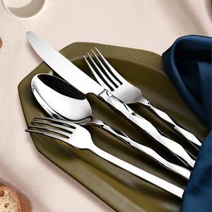 Ensemble de couverts en argent de qualité supérieure avec poignée de créateur Couverts élégants en acier inoxydable pour salle à manger de luxe Mariage Maison Restaurant Utilisation - Product Image 5