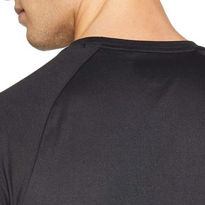 T-shirt de sport noir léger pour hommes T-shirt à séchage rapide respirant pour la course à pied Chemise d'entraînement personnalisée OEM Fabricant de vêtements de fitness - Product Image 4