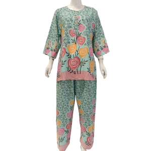 Pijama transpirable térmico suave de verano Vintage para mujer, pantalones largos, uso diario, ¡VENTA CALIENTE! - Product Image 2