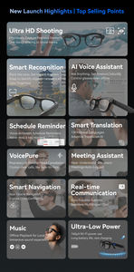 Gafas inteligentes ligeras YX100, cámara inalámbrica <span class=keywords><strong>de</strong></span> 800W <span class=keywords><strong>de</strong></span> píxeles, traducción <span class=keywords><strong>de</strong></span> viaje y AI para filmación manos libres a la moda - Product Image 3