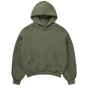 Sweats à capuche avec logo personnalisé, 430 g/m², polaire épaisse, imprimé à l'écran, pull unisexe surdimensionné, 100 % coton - Product Image 5